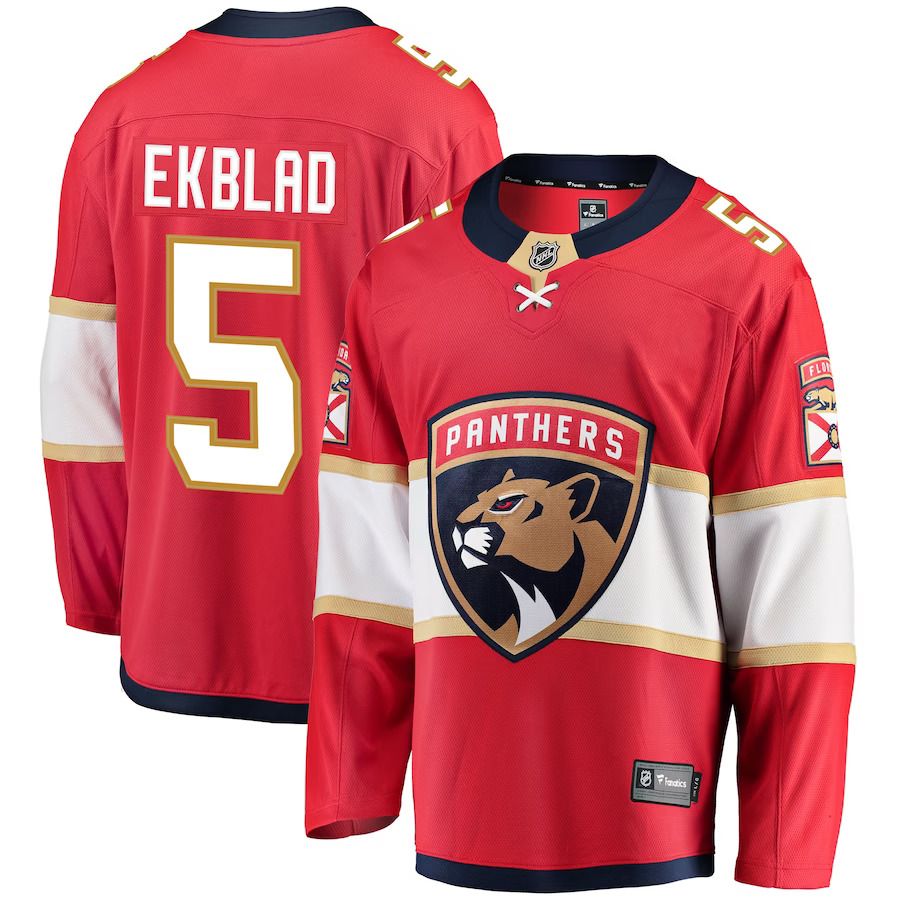 Men Florida Panthers 5 Aaron Ekblad Fanatics Branded Red Breakaway Player NHL Jersey